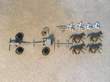 Marx Reissue American Civil War Confederate Caisson Cannon Gun 4 Crew 54mm