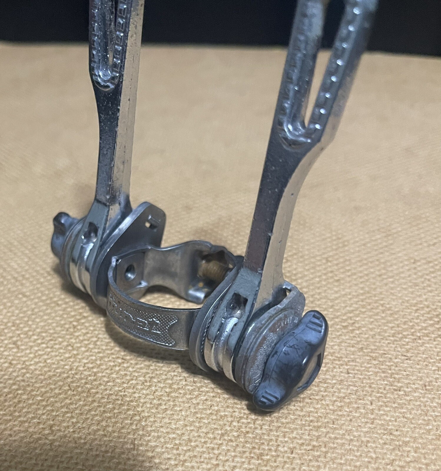 Vintage Huret Luxe AS Double Downtube Friction Shifters Clamp On 28.6mm