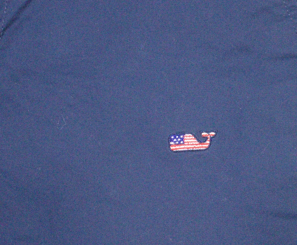 Vineyard Vines Boy's Club Shorts Dark Blue American Flag Whale Size 18 YXL - Image 4 of 4