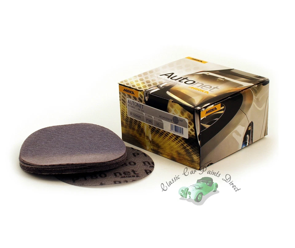 Mirka Autonet 6" / 150mm Sanding Discs Variable Grit P80 - P800 etc. Dust Free