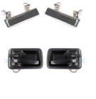 4 pcs SET of = Outside & Inside Door Handles for Suzuki 1980 thru 1993 Samurai