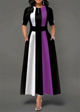 Multi Colors Women's Long Stylish Dress by Zerobyte Size:M