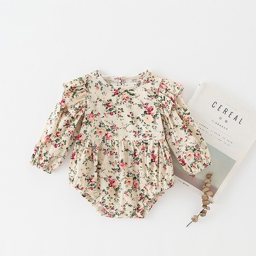 Newborn Baby Girl Outfits Long Sleeve Floral Romper Bodysuit Jumpsuit Clothes - Bild 3 von 10