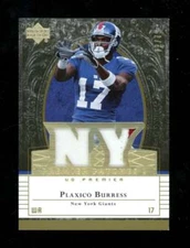 2007 Upper Deck Premier Plaxico Burress Game Used Patch Gold /75 Giants U8396