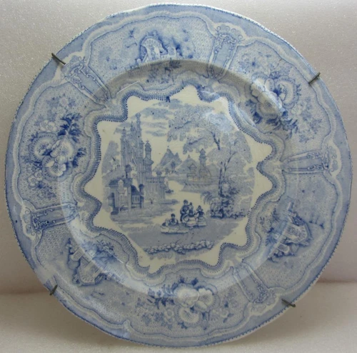 ~RARE~ Antique Fleming/Cochran, Britannia Transferware Plate in SYRIA Pattern