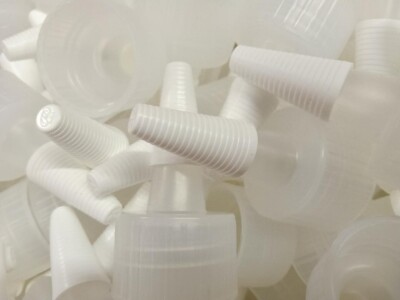 Yorker Dispensing Caps (28-410) w/Long WHITE Overcap Tips  (12-25-50-100 count)
