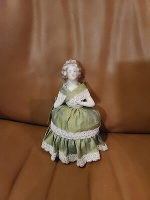 VTG Porcelain Half Doll Pin Cushion