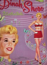 VINTAGE UNCUT 1954 DINAH SHORE PAPER DOLLS~CLASSIC~#1 TOP REPRODUCTION~#1 SELLER