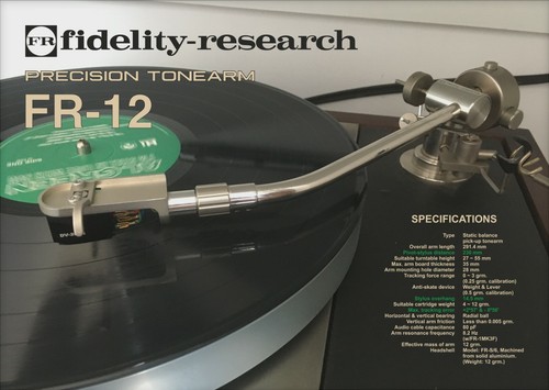 Cartridge Alignment Protractor for Fidelity Research FR-12 Tonearm - Picture 2 of 8
