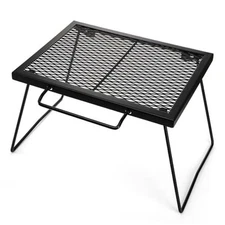  Folding Campfire Grill Grate with Carrying Handle, Portable Camping Grill 