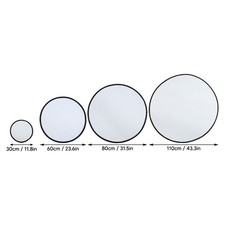 Silver White 2 In1 Reflector Portable Round Photography Light Reflector