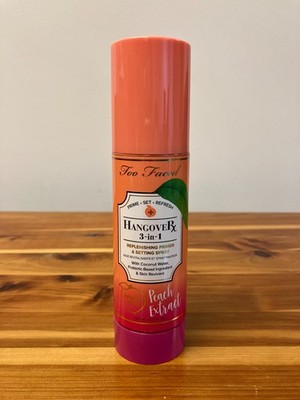 NEW TOO FACED Peach Hangover 3-in-1 Replenishing Primer & Setting Spray (4 oz.)