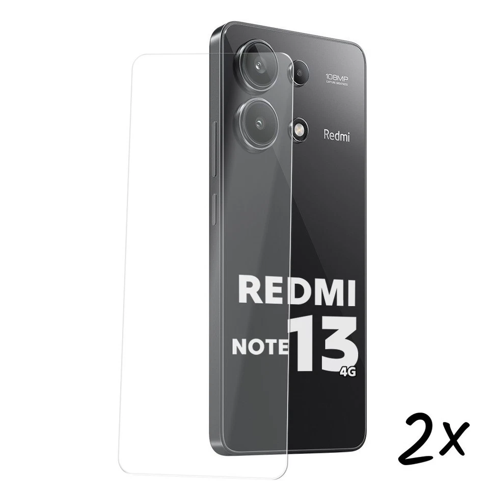 SONSTIGES 2x Schutzglas Xiaomi Redmi Note 13 4G Displayschutz Panzerfolie Echt Hartglas 9H