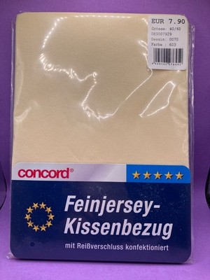 Concord Feinjersey Kissenbezug  40/60 hell gelb Reisverschluss Neu