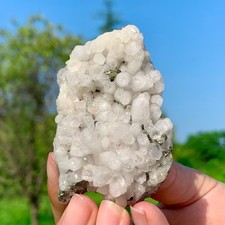 121G Natural chalcopyrite Pyrite White Quartz Crystal Mineral Specimen/China
