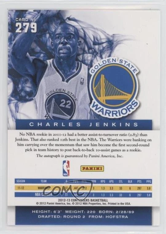 2012-13 Panini Contenders Rookie Charles Jenkins #279 Rookie Auto RC - Image 2 of 2