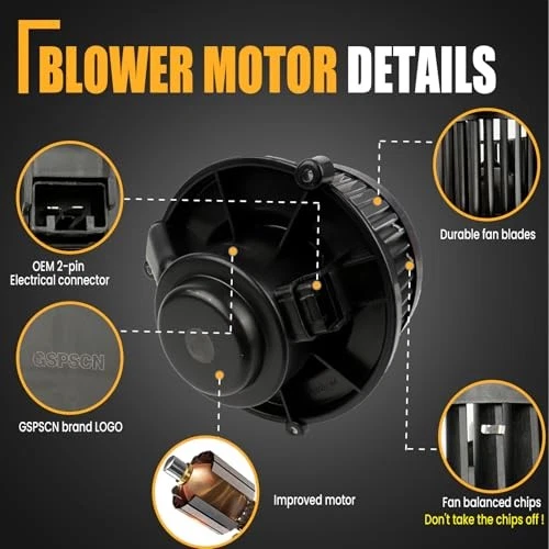 AC Blower Motor with Fan for Chevy Equinox 2006-2017, GMC Terrain 2010-2017 - Image 4 of 4