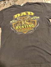 Graphic Crew Neck Hunting T-Shirt L Knit