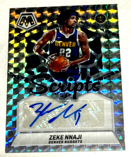 2023-24 Mosaic Zeke Nnaji Auto Scripts #MS-NNJ Prizm Nuggets