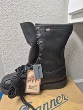 NEW Men's Danner Fort Lewis 23600 600G GTX Safety Toe Black Leather Boots, 11 EE