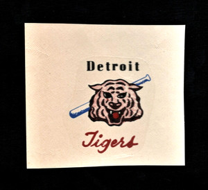 orig. 1950's DETROIT TIGERS unused **Water-Slide Baseball DECAL** Tiger Mascot