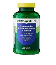 Spring Valley Glucosamine Sulfate Potassium Chloride Tablets 1,000 mg 200 Count