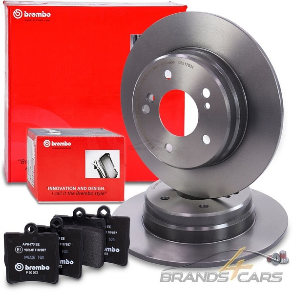 Brembo Bremsscheiben +BelÄGe Hinten FÜR Mercedes C-KLASSE W203 CL203 Clk Slk-image