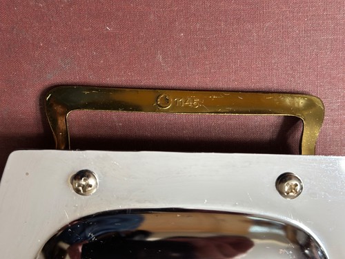 Vintage Wales Sushi Warming/Serving Polished Metal With Brass Accent Handles - Picture 9 of 14