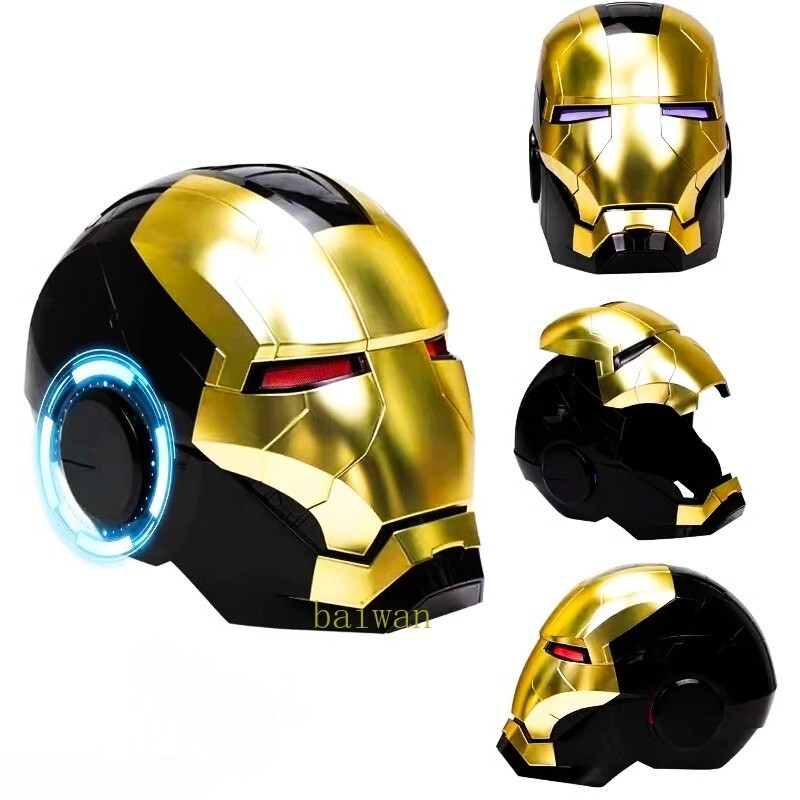 アイアンマン　AUTOKING GOLD Black Gold 1:1 AUTOKING Iron Man MK5 Helmet Wearable Voice Control