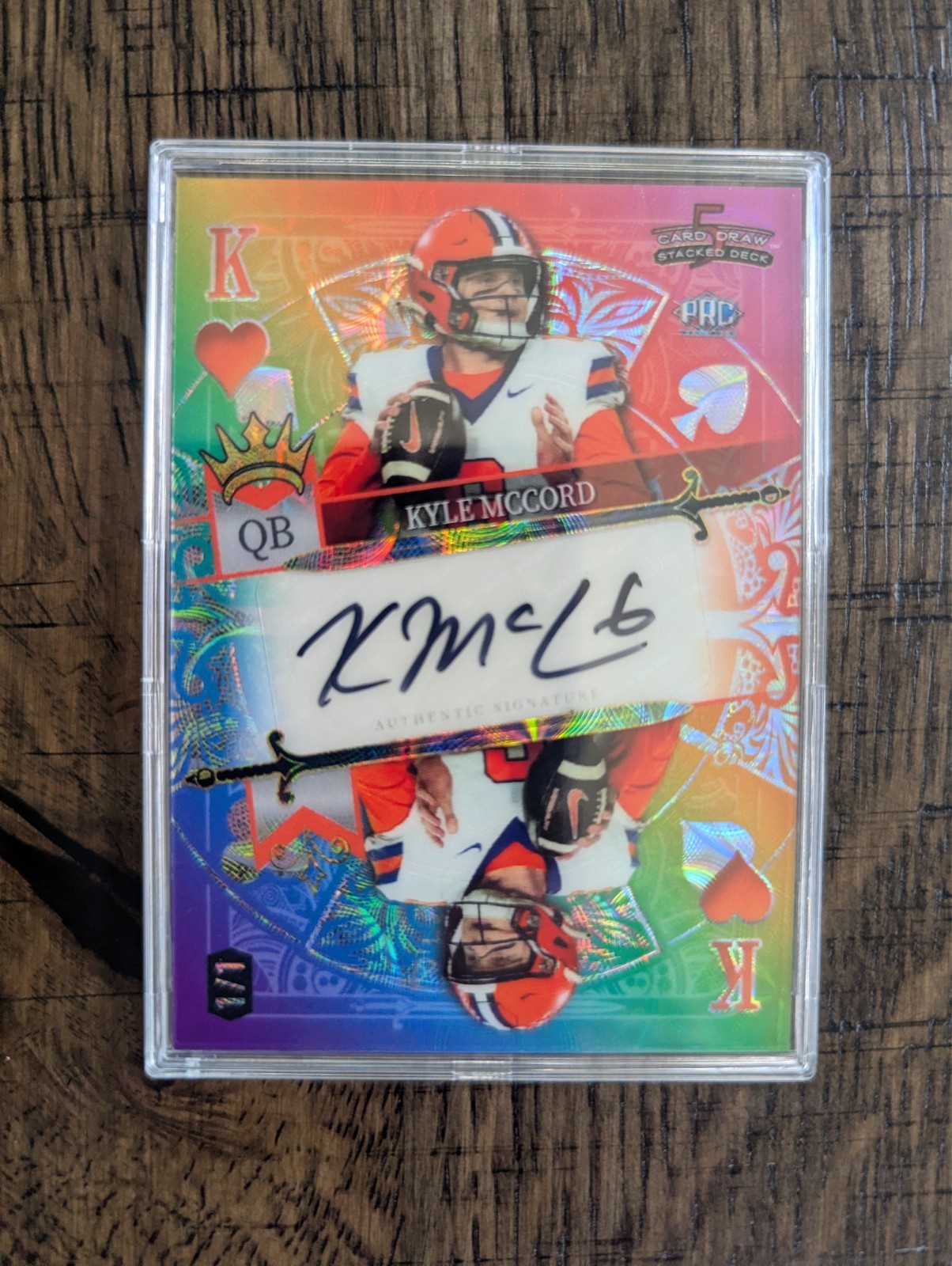 2024 Wild Card  5 Card Draw Football Kyle McCord 1/1 Auto in original case