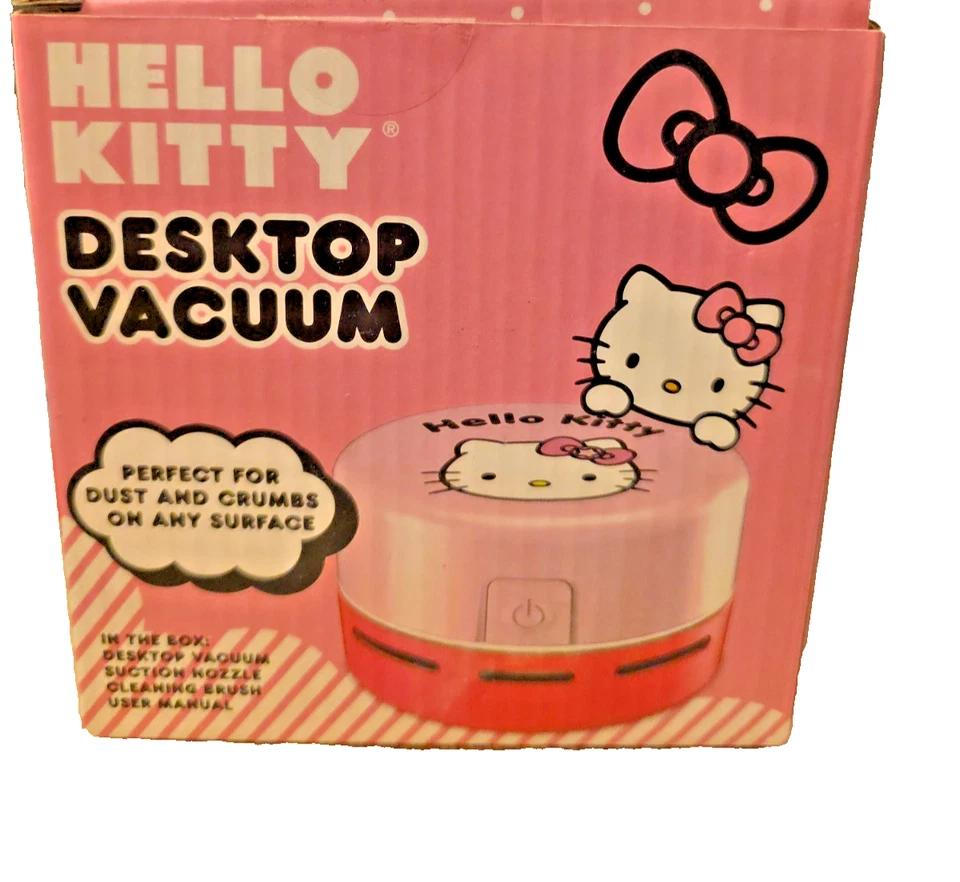 Mini aspiradora de escritorio Hello Kitty limpiador de migas lindo colector de polvo de escritorio nuevo regalo Foto 4 de 4