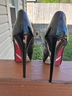 WOMENS TAYLOR SAY'S  RUMMY BLACK LEATHER STILETTOS 6" PLATFORM SHOES SZ 10 RARE! — photo 3