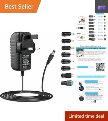 Hochwertiges 12V Netzteil Adapter - 2A Ladegerät mit Kurzschlussschutz