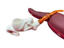 Block Meerschaum Lying Beauty Pipe (Master Carver i.Baglan Pipe)