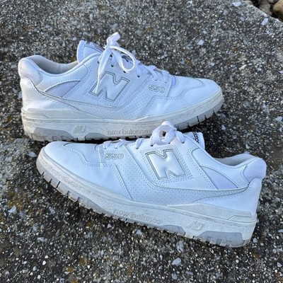 Lightly Worn! New Balance 550 White Grey Men display picture 2