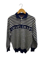 CHAPS RALPH LAUREN Knit Sweater (Thick) Large Wool NVY Striped