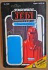 Emperor's Royal Guard Cardback with Free Emperor Ad on card Star Wars ROTJ 1983