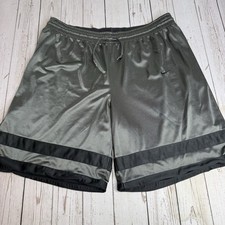 Vintage Y2K Nike Basketball Shorts Reversible Mens XL Shiny Dazzle Gray Black