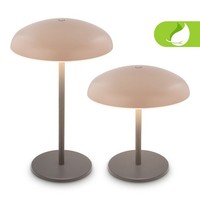 Led Tischlampe Kabellos Akku Lampe IP44 Dimmbar 30,5 Cm Beige Anthrazit