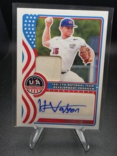 2025 Panini Stars & Stripes USA Baseball Hunter Watson Game-Worn Patch Auto