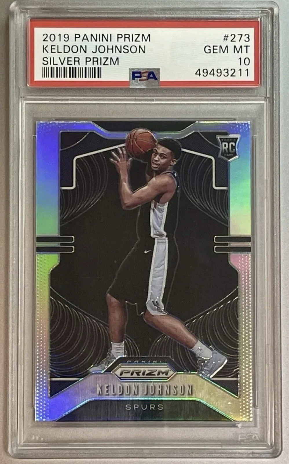 2019-20 Panini Prizm Keldon Johnson Silver Prizm Rookie Rc #273 PSA 10 GEM MINT