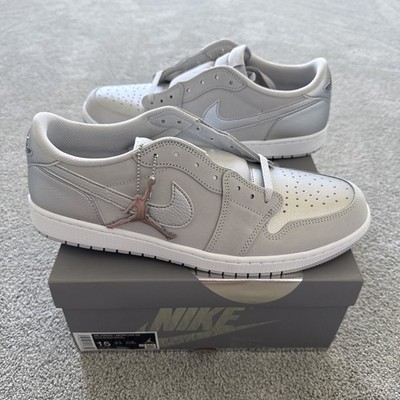 Nike Air Jordan Retro 1 Low OG Metallic Silver Neutral Grey Size