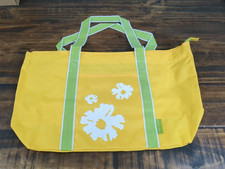 New Mary Kay Yellow Green Floral Double Handle Canvas Tote