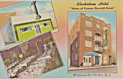 WILDWOOD NJ BLACKSTONE HOTEL HOME OF THE FAMOUS EMERALD ROOM MULTIPLE VIEWS