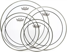 Remo Pinstripe 4-piece Tom Pack - 10"/12"/14"/16" - Clear