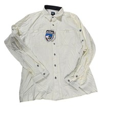 Kuhl Mens Wunderer LS Long Sleeve Button Up Shirt Cream L Lightweight
