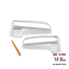 Mirror Caps Compatible with 2019-2026 Silverado/Sierra 1500, Pair ABS Chrome