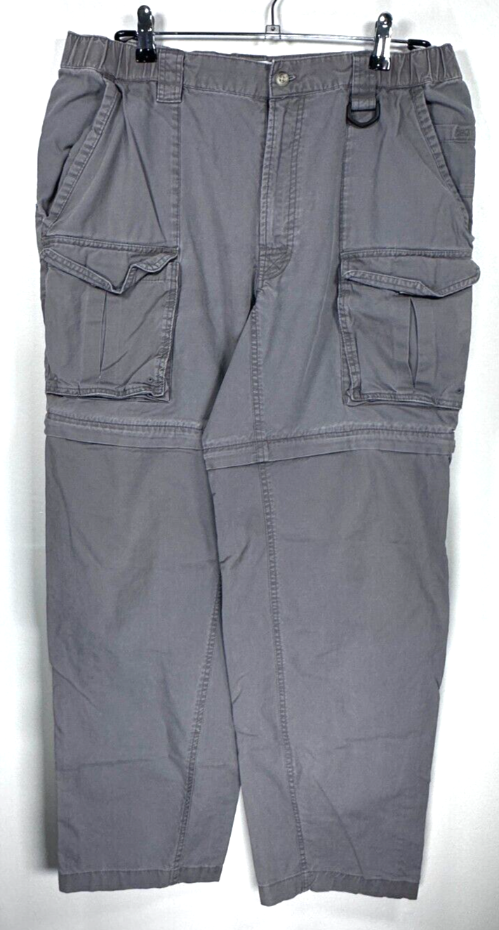 Vintage Columbia Zip Off Pants Mens 34x32 34x31 Gray Convertible 90s