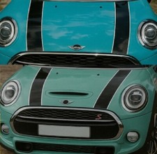F54 MINI Cooper S JCW John Cooper Works Vinyl Bonnet Stripe Decal Black White