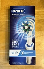 Oral-B CrossAction Rechargeable Electric Toothbrush White Brand New